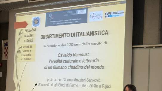 Osvaldo Ramous – lezione alla Facoltà di Lettere e Filosofia di Fiume